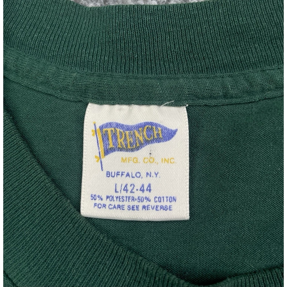 Vintage 1990 Oakland MLB Baseball Champions Shirt Green Large Single Stitch USA - Picture 3 of 8
